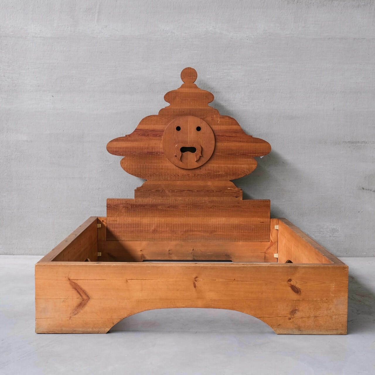 Mario Ceroli Bocca Della Verità Mid Century Italian Bed For Poltronova