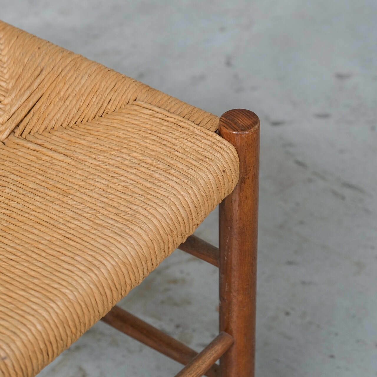 Set Of Four Charlotte Perriand 'Dordogne' Model Mid Century Dining Chairs photo vintage