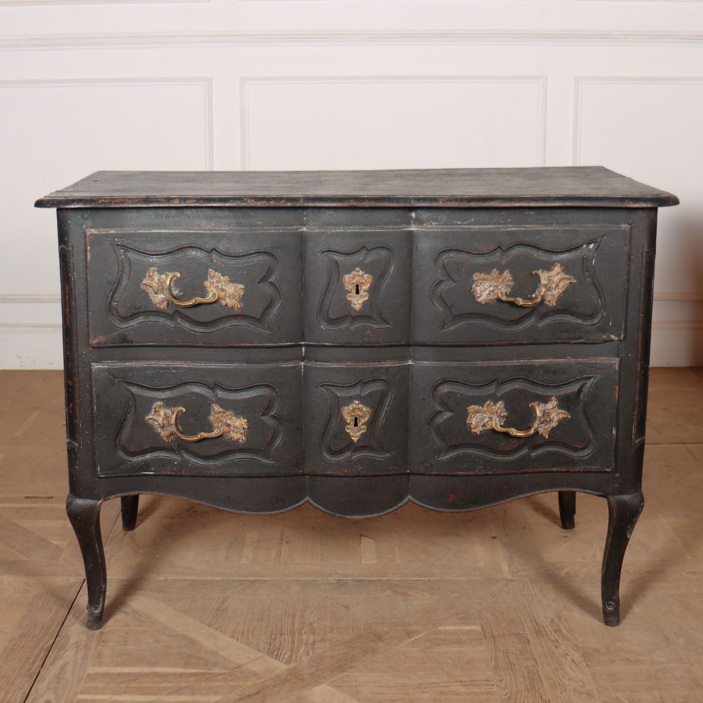 18th C Painted Two Drawer French Oak photo furniture
