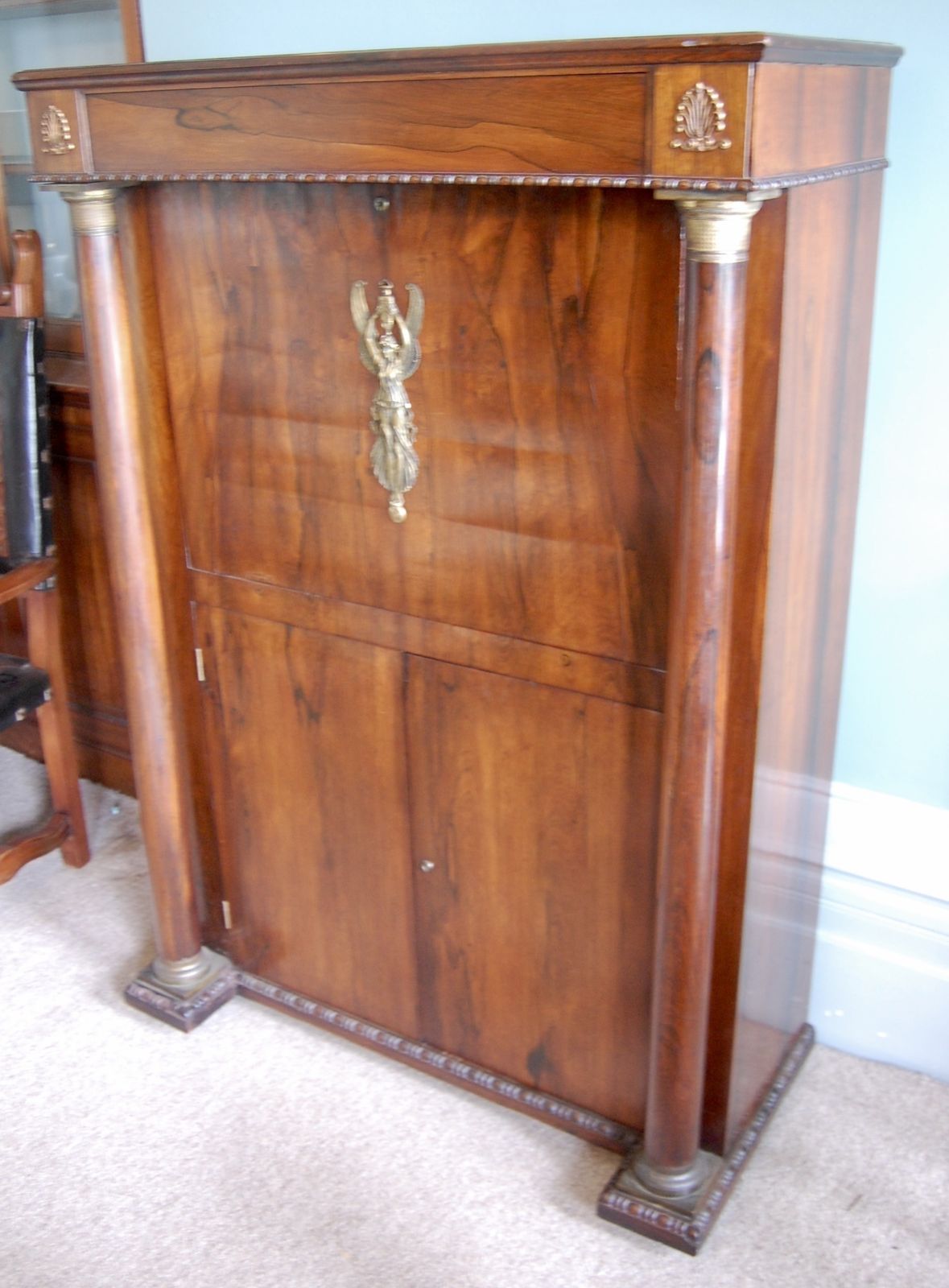 French Drop Front Rosewood Secretaire photo for sale