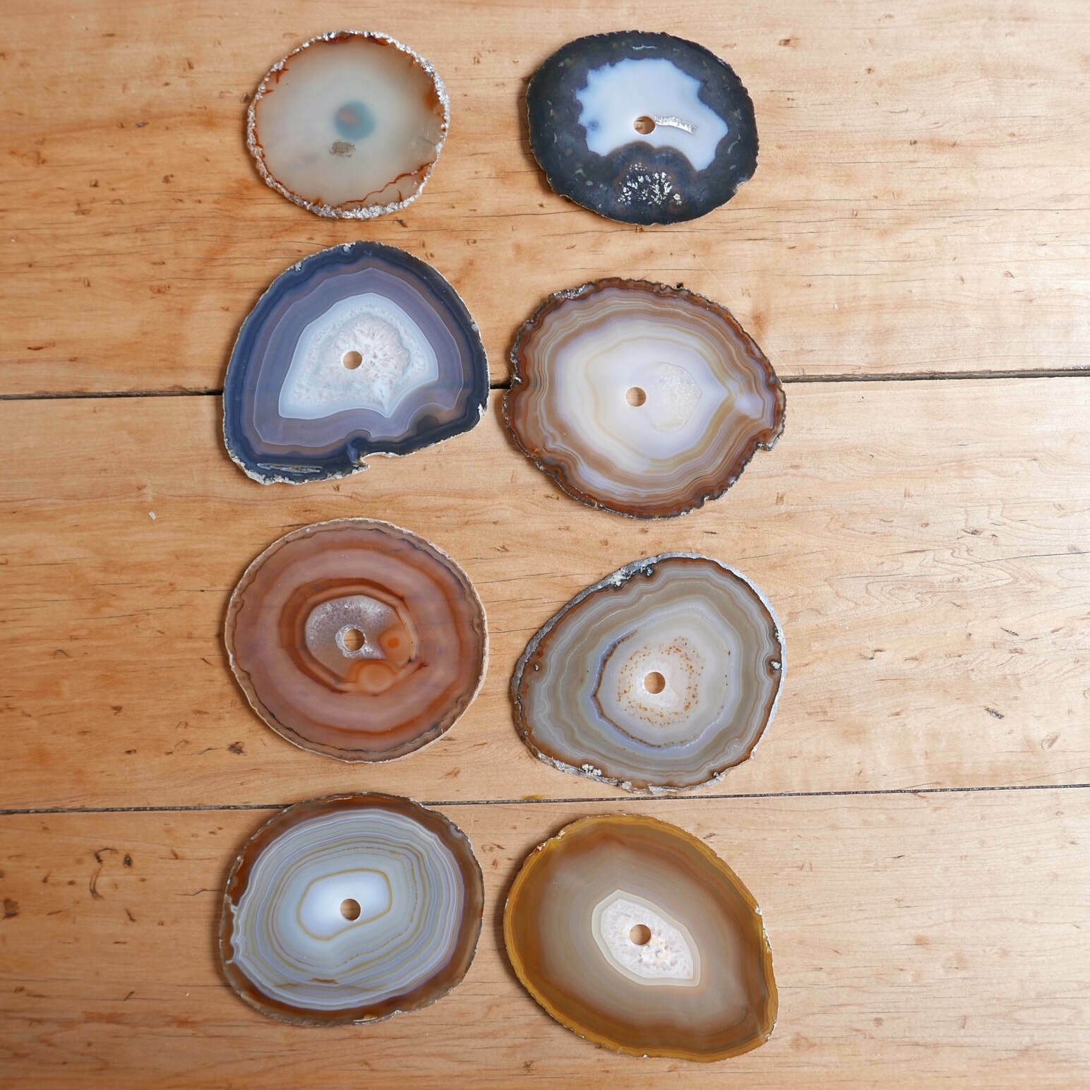 French Mid Century Stone Coasters (Set Of 6) photo vinterior