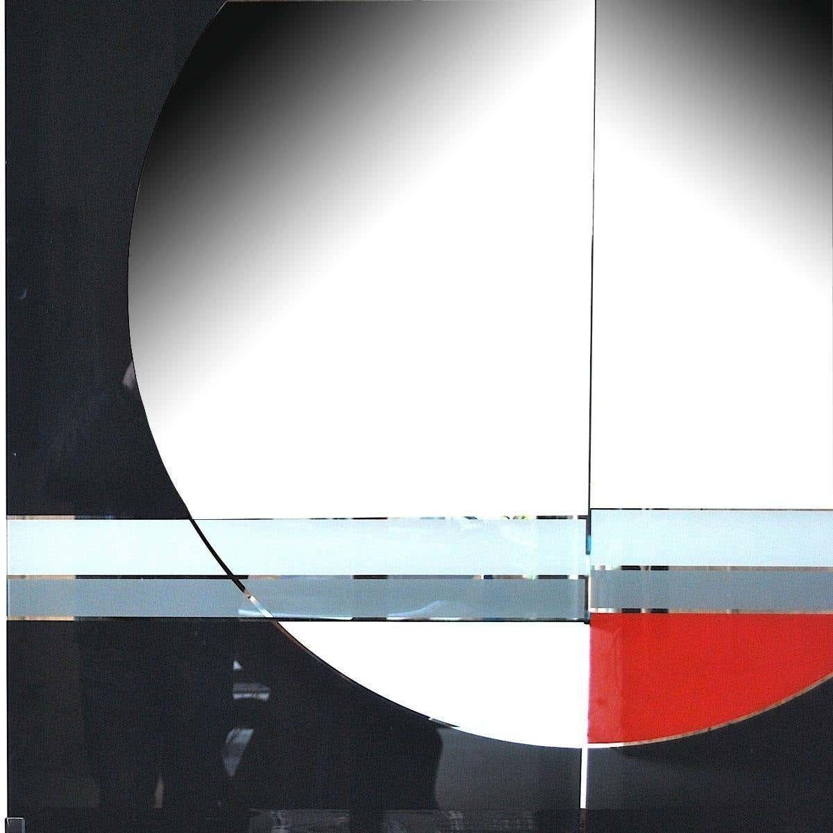 Eugenio Carmi Italian Graphic Designer Wall Mirror Morphos For Acerbis, 1980s photo 1665.32