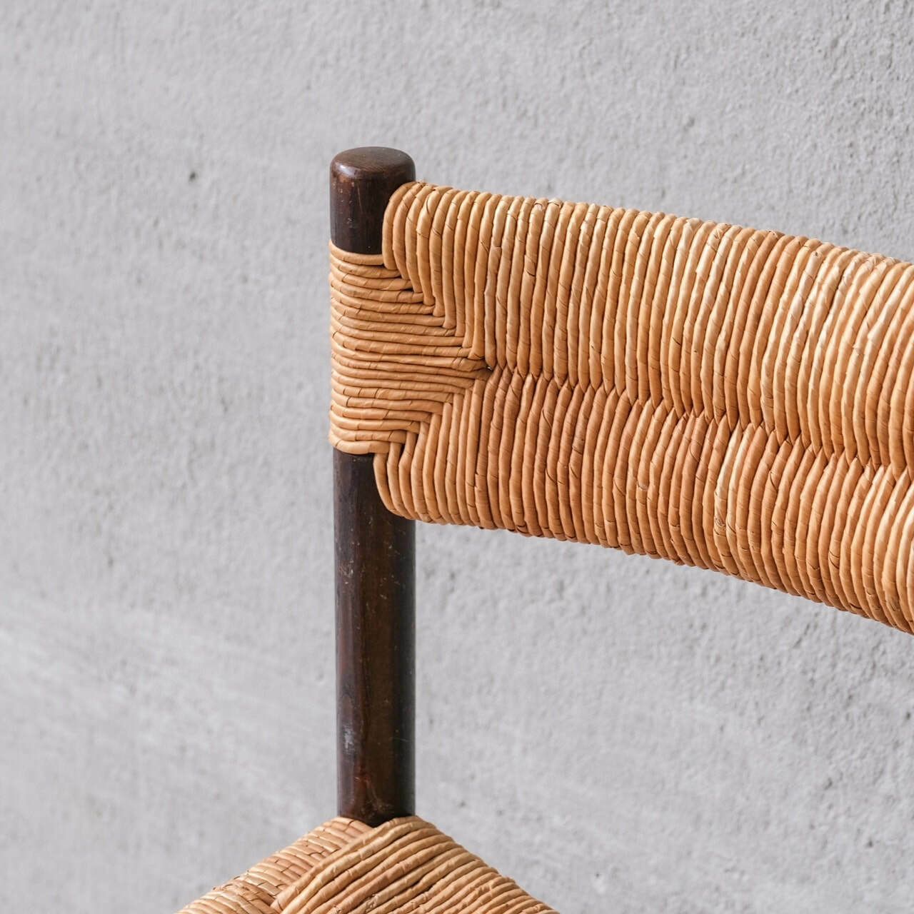 Set Of Four Charlotte Perriand 'Dordogne' Model Mid Century Dining Chairs photo vinterior