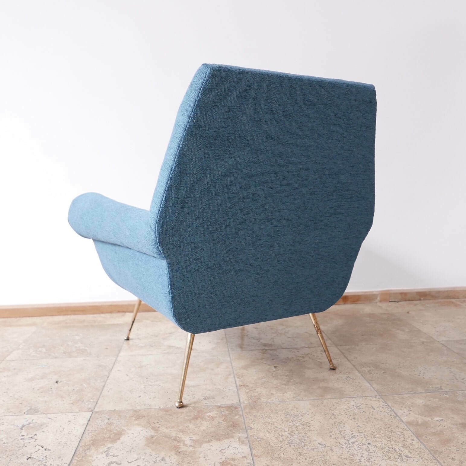Pair Of Newly Upholstered Italian Mid Century Armchairs photo vinterior