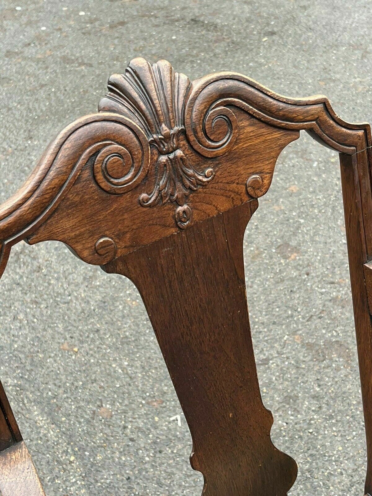 photo for sale English Country Home Antique Mahogany Library Armchair.
