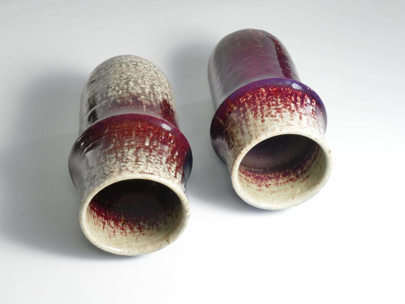 Scandinavian Modern Set Of 2 Ceramic Vases, Sylvia Leuchovius, Rörstrand 1976 £1,288.86per Set photo vintage
