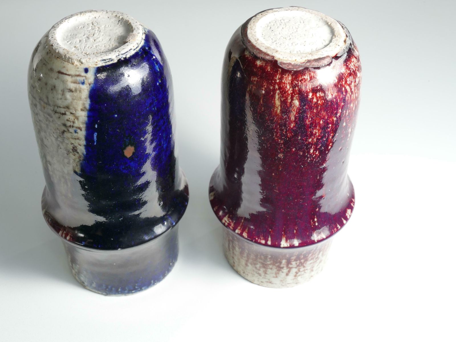 photo for sale Scandinavian Modern Set Of 2 Ceramic Vases, Sylvia Leuchovius, Rörstrand 1976 £1,288.86per Set