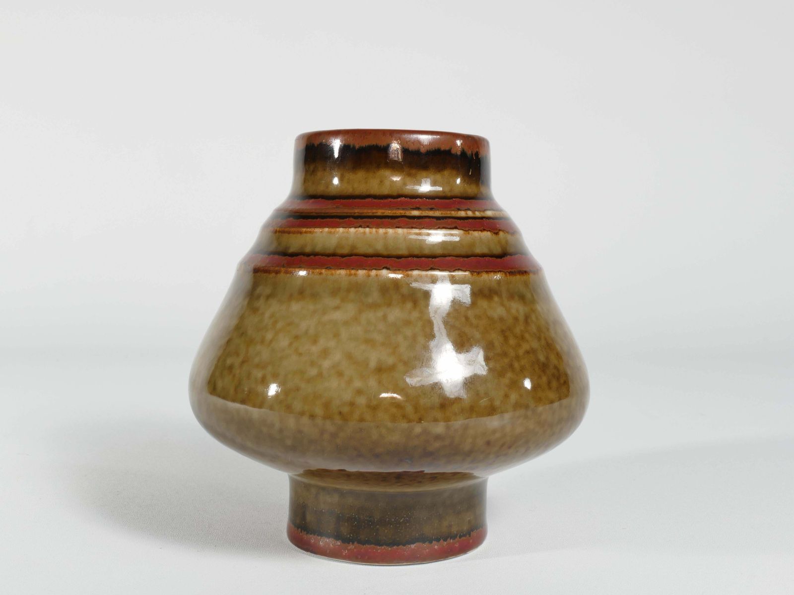 Mid Century Modern Stoneware Bamboo Vase, By Olle Alberius For Rörstrand, Sweden photo Home Decor