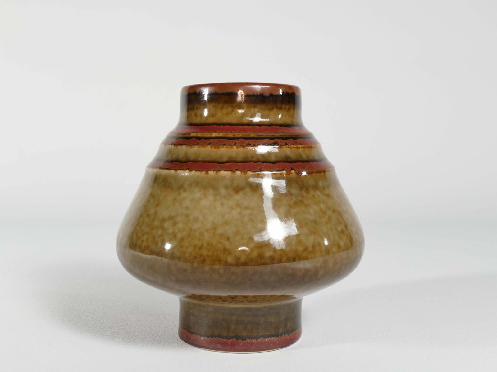 Mid Century Modern Stoneware Bamboo Vase, By Olle Alberius For Rörstrand, Sweden photo vinterior
