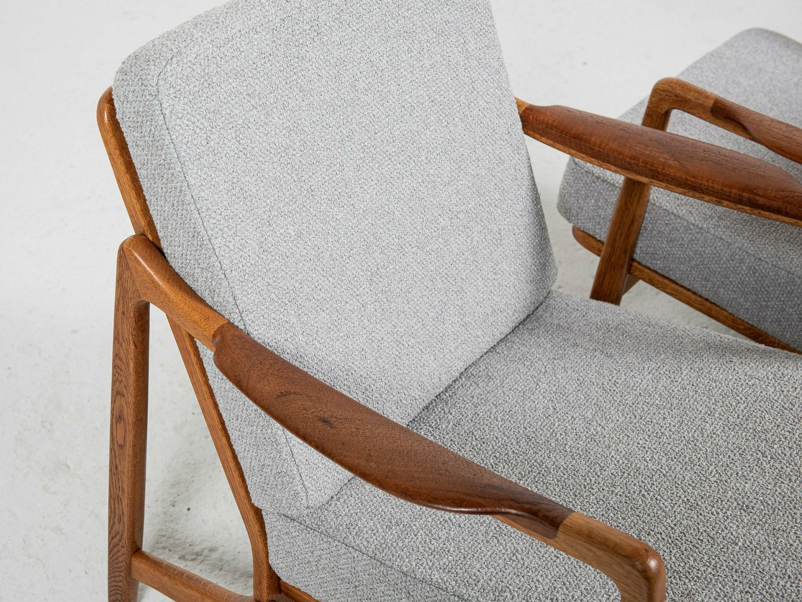 photo furniture Midcentury Danish Sofa Set In Oak And Teak By Tove & Edvard Kindt Larsen For France & Daverkosen   With New Fabric