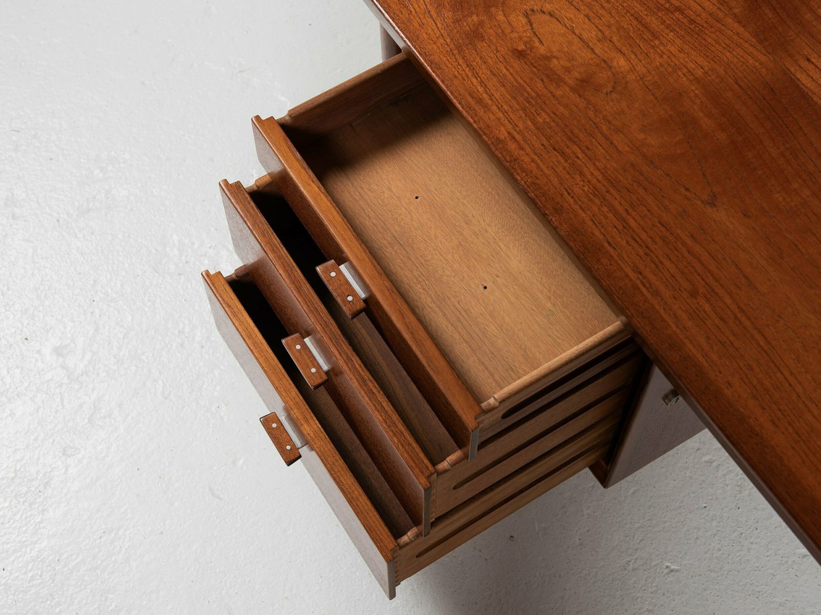 Midcentury Danish Desk In Teak By Arne Vodder For Sibast 1960s   180cm photo vintage