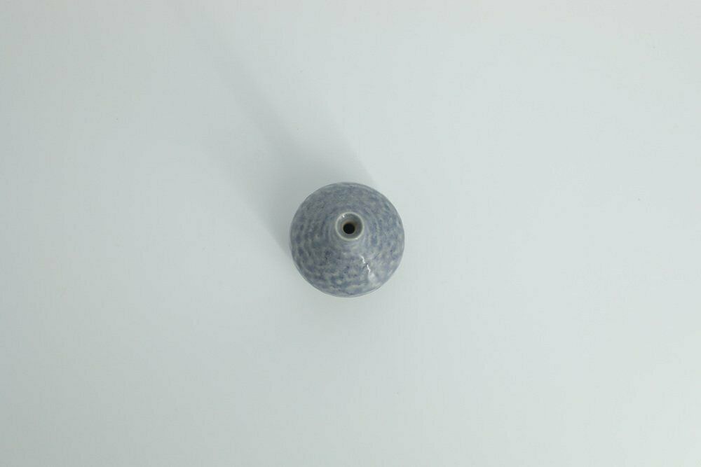 Small Mid Century Scandinavian Modern Collectible Azure Stoneware Vase By Gunnar Borg For Höganäs Ceramics, 1960s photo furniture