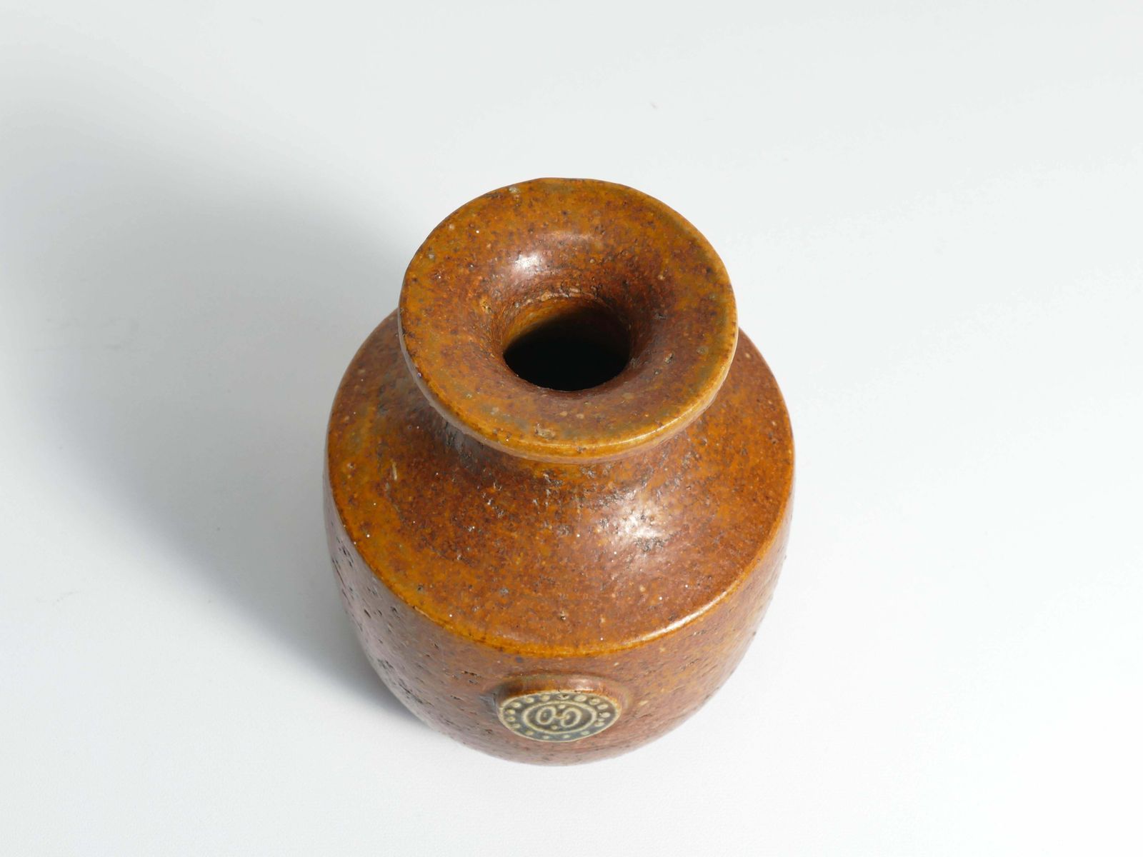 183.0 Desert Brown Sahara Vase By Sven Wejsfelt For Gustavsberg, Sweden 1970s photo