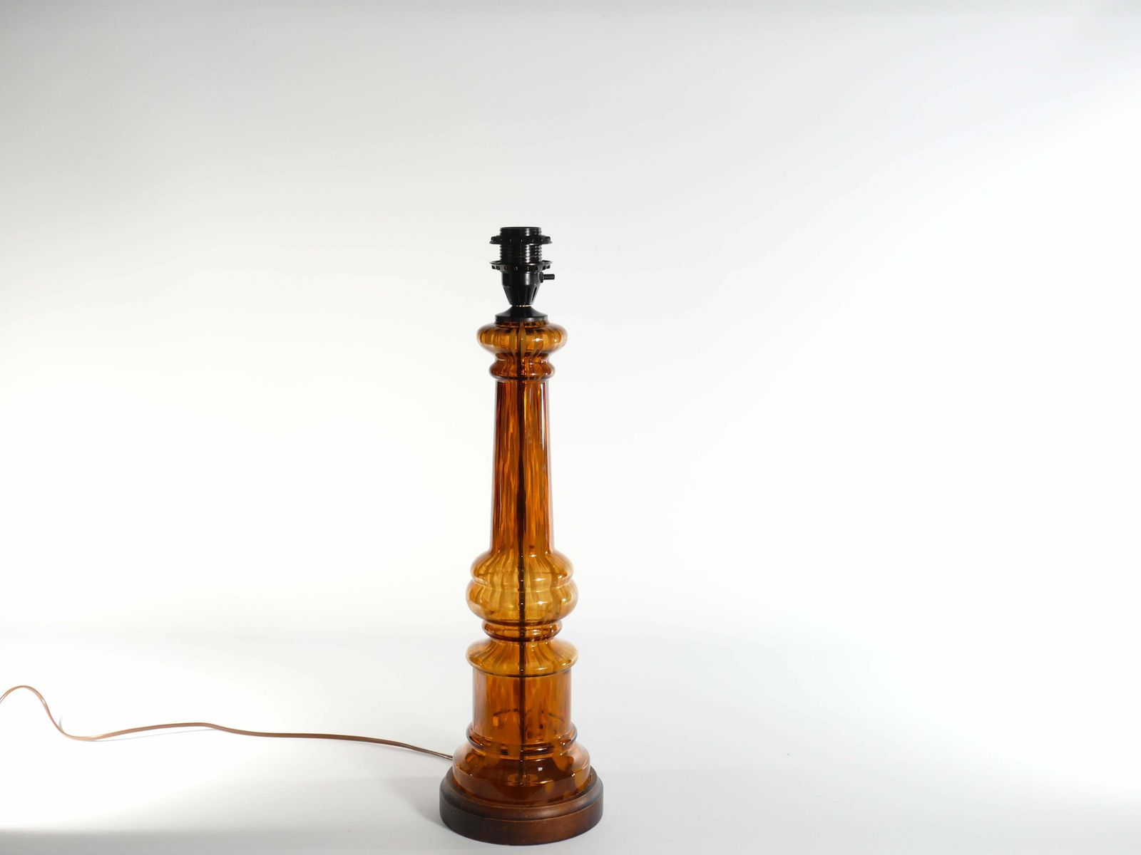 photo buy Scandinavian Modern Amber Glass Table Lamp By Miranda, 1970s