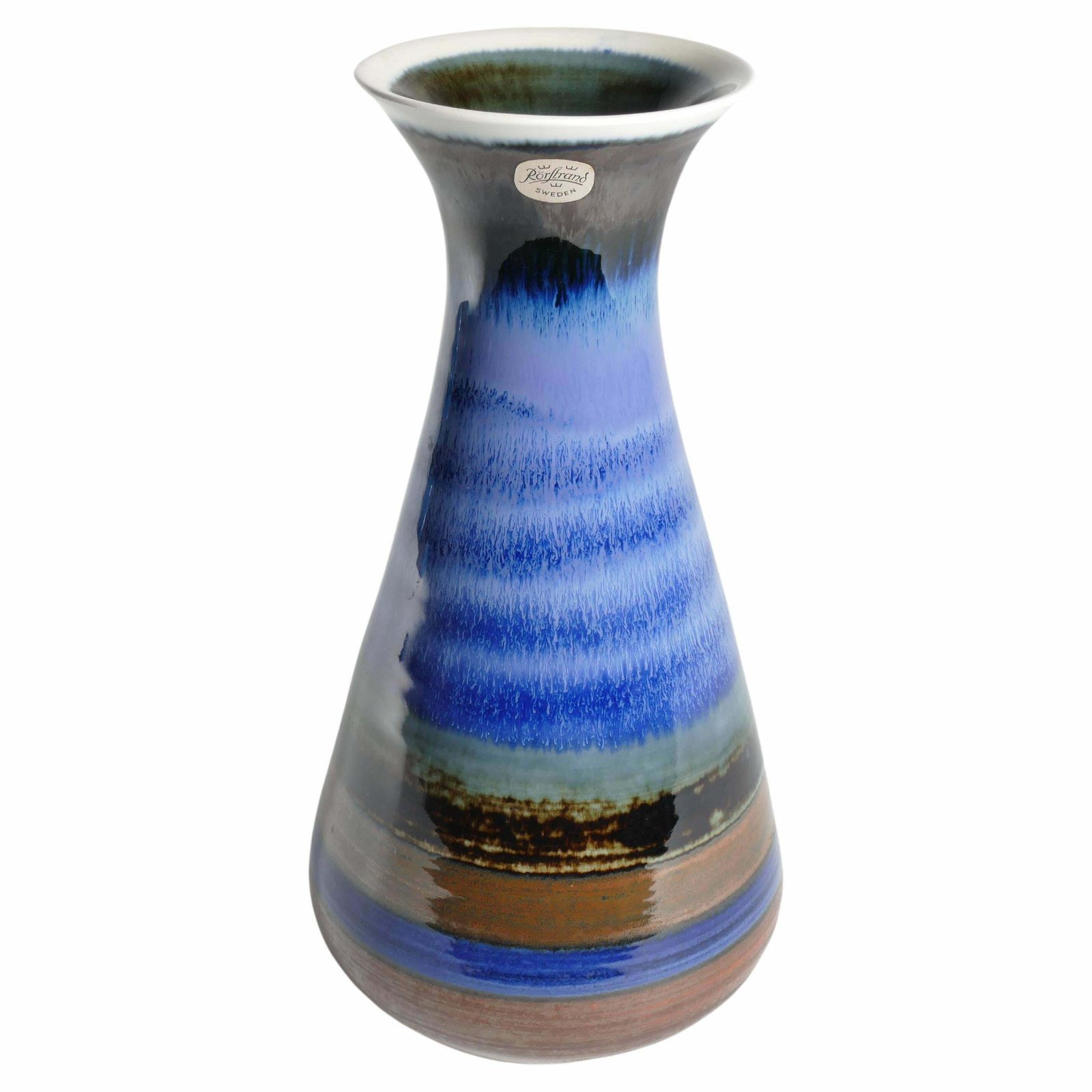 Large Polychrome Stoneware Vase By Gösta Millberg, Rörstrand, Sweden, 1960s photo furniture