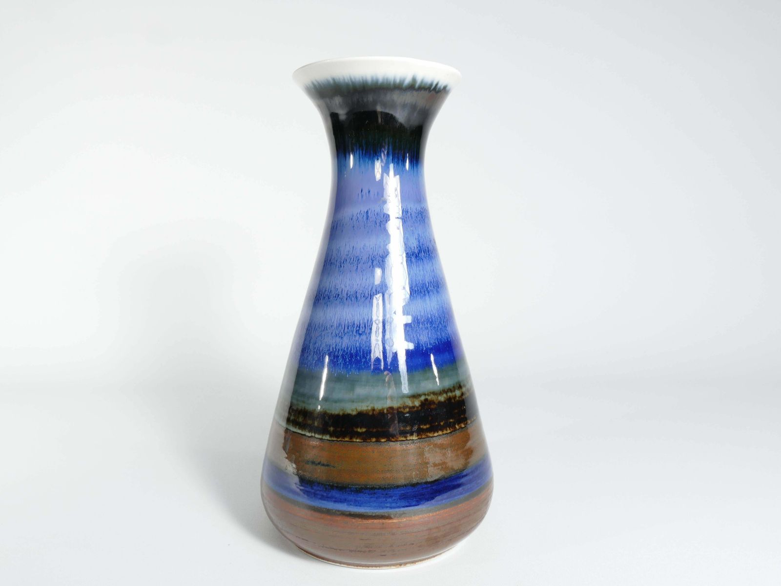 Large Polychrome Stoneware Vase By Gösta Millberg, Rörstrand, Sweden, 1960s photo Home Decor