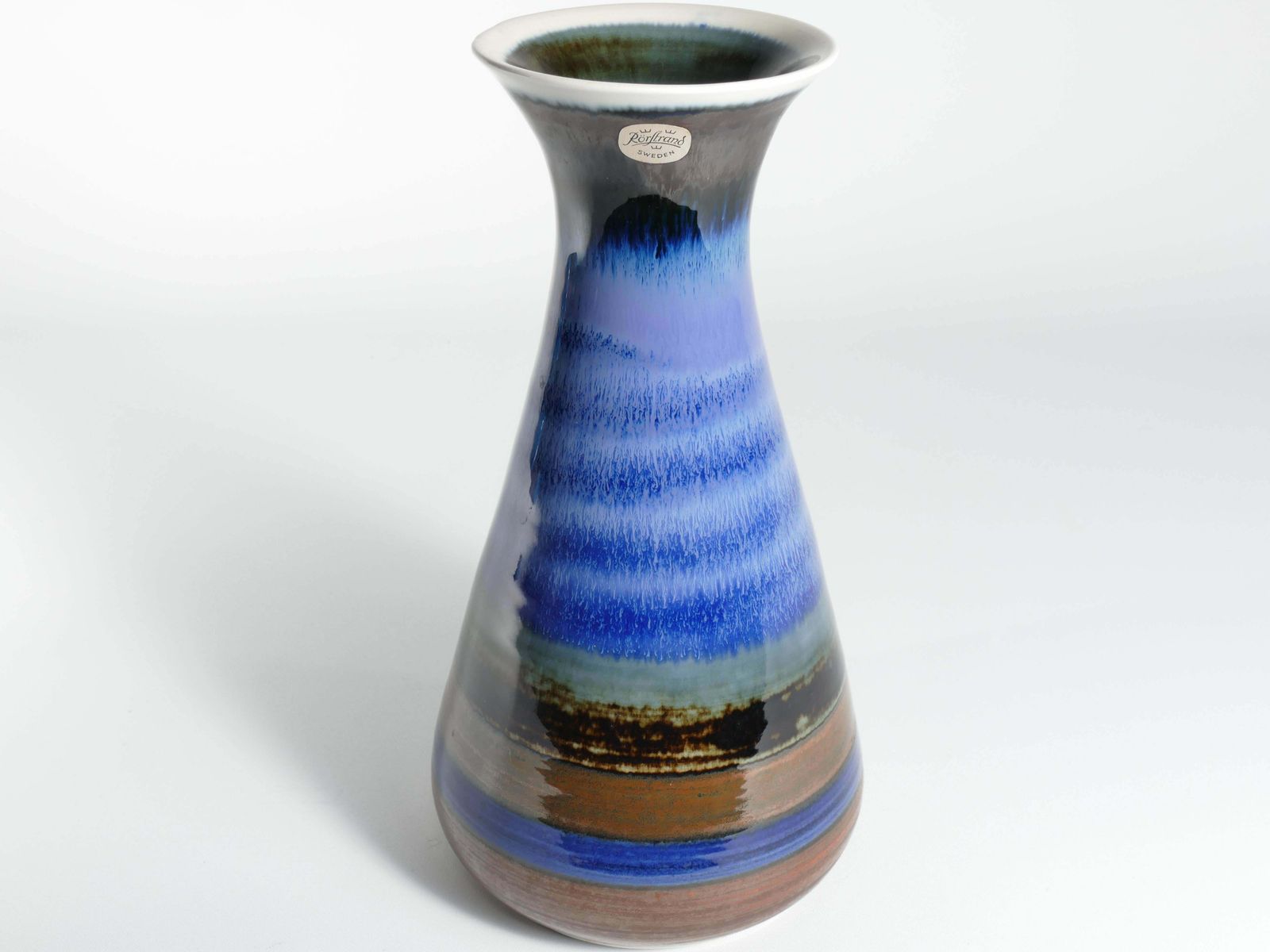 photo vinterior Large Polychrome Stoneware Vase By Gösta Millberg, Rörstrand, Sweden, 1960s