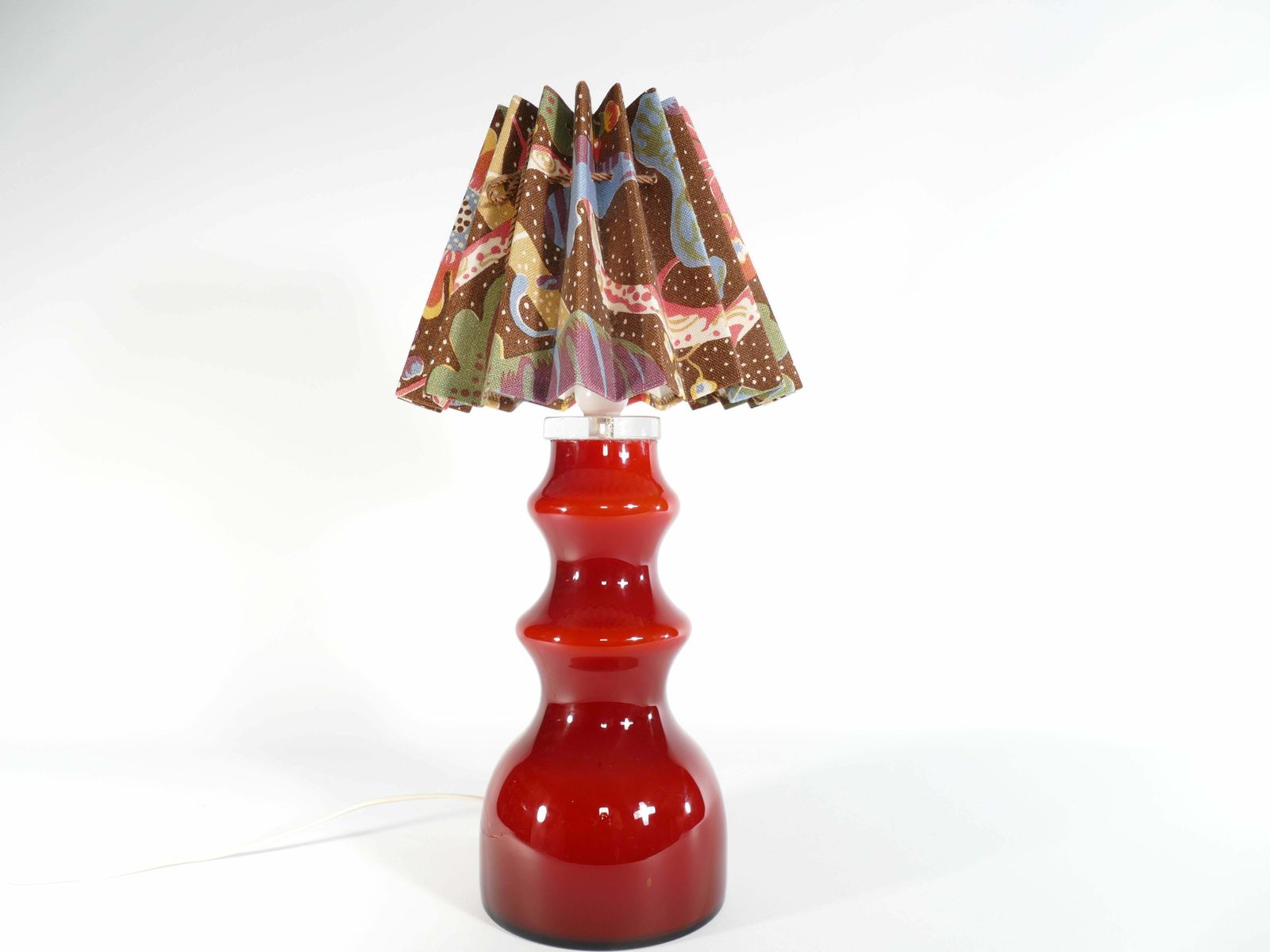 Lighting Scandinavian Modern Oxblood Red Table Lamp By Gert Nyström For Hyllinge photo