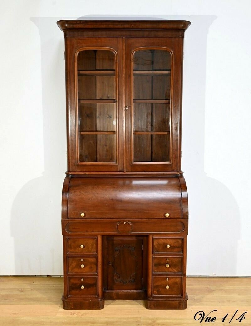 Mahogany Cylinder Library Desk, Victorian Period, England – 1850 photo buy