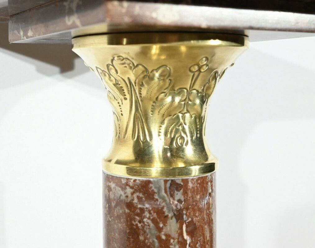 photo furniture Red Pyrenees Marble Column – Late 19th Century