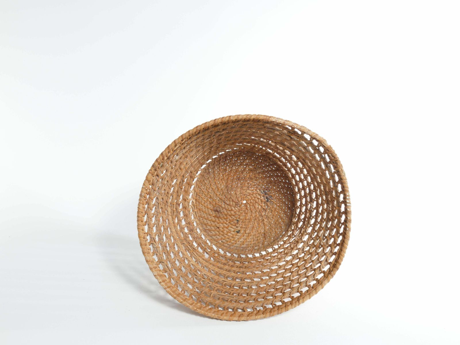Mid Century Modern Wicker Wastebasket photo buy
