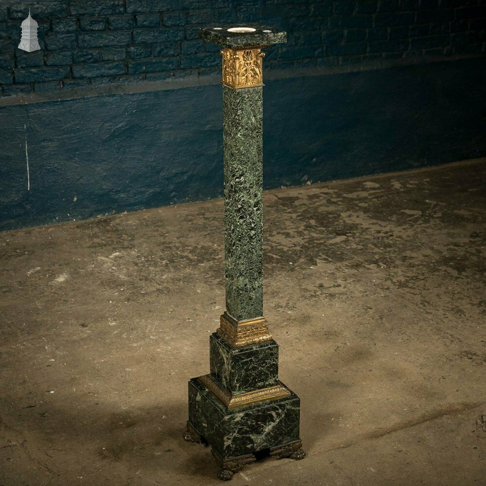 1194.0 Marble Column Plinth Stand, 19th C French Empire photo