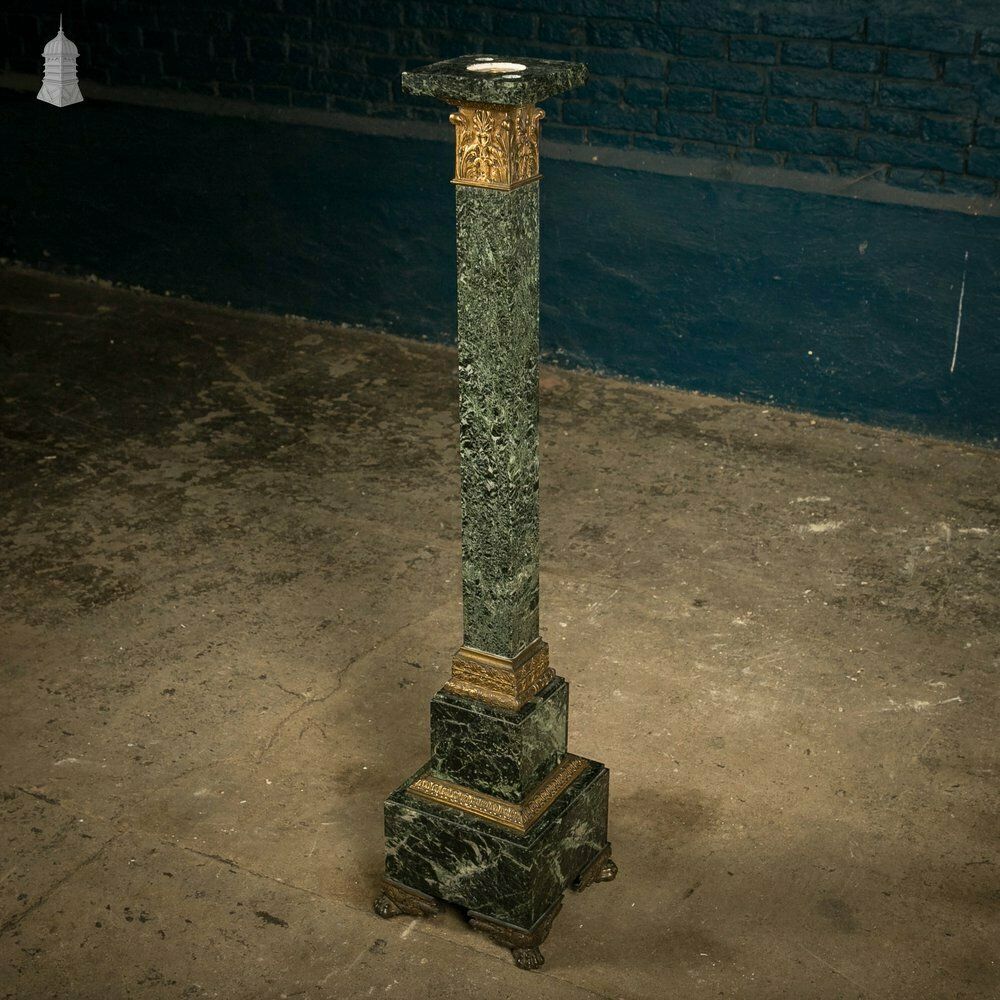 photo vinterior Marble Column Plinth Stand, 19th C French Empire