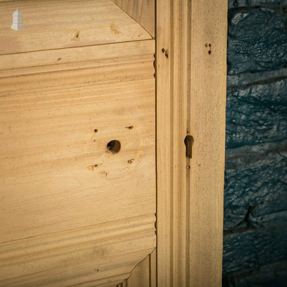 photo vintage Half Glazed Door, Moulded Pine 5 Panel