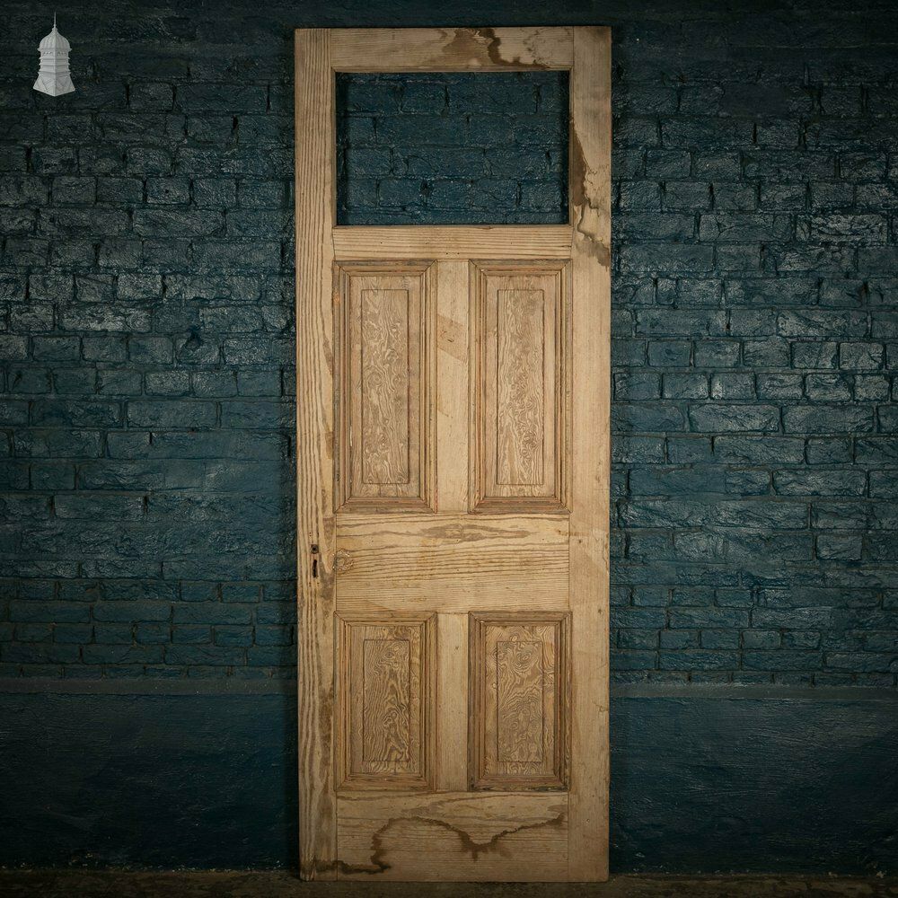 photo furniture Half Glazed Door, 1 Glazed Panel Over 4 Moulded Panels
