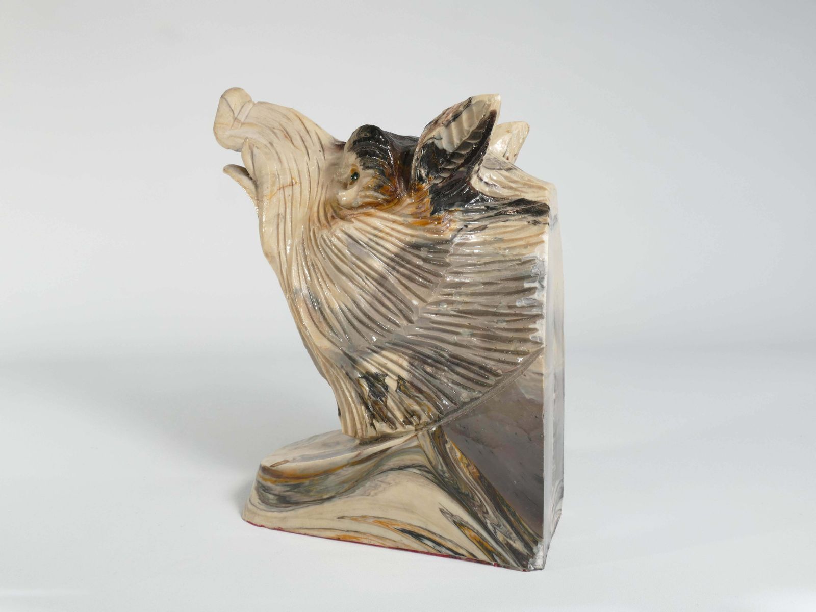 Heavy Bookend In The Shape Of A Wild Boar. photo vintage