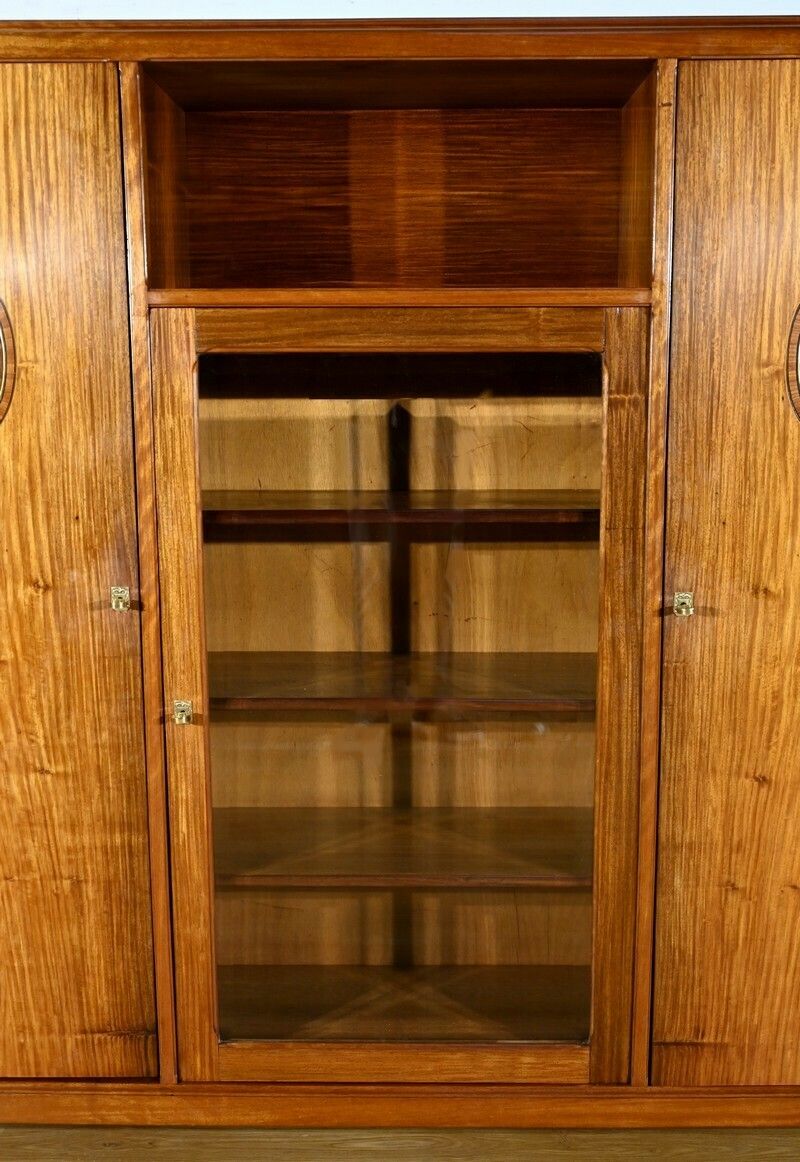 photo buy Small Library Cabinet In Blond Mahogany, Art Deco – 1940