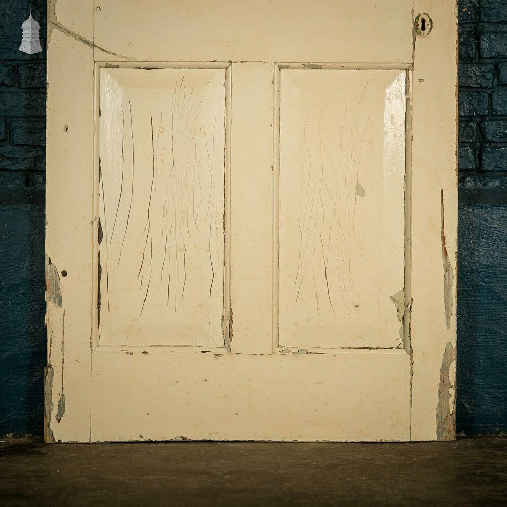 Pine Panelled Door, 4 Raised Panels, White Painted photo furniture