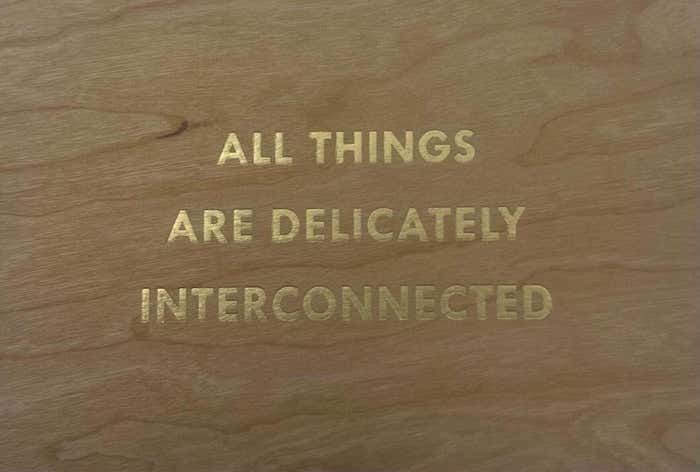 All Things Are Delicately Connected   Gold (Truism Series) By Jenny Holzer 2000