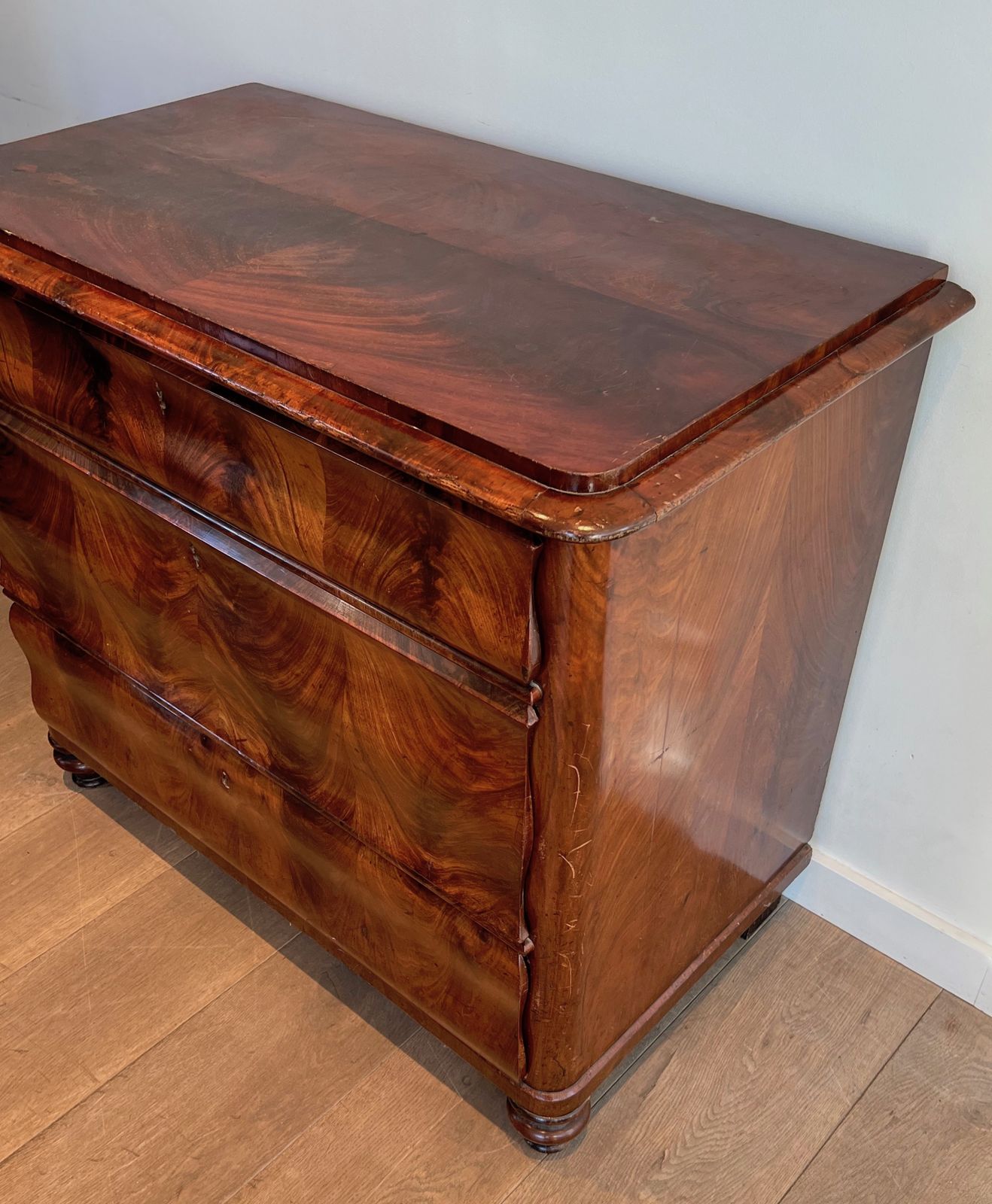 Louis Philippe Chest Of Drawers In Flamed Mahogany photo buy