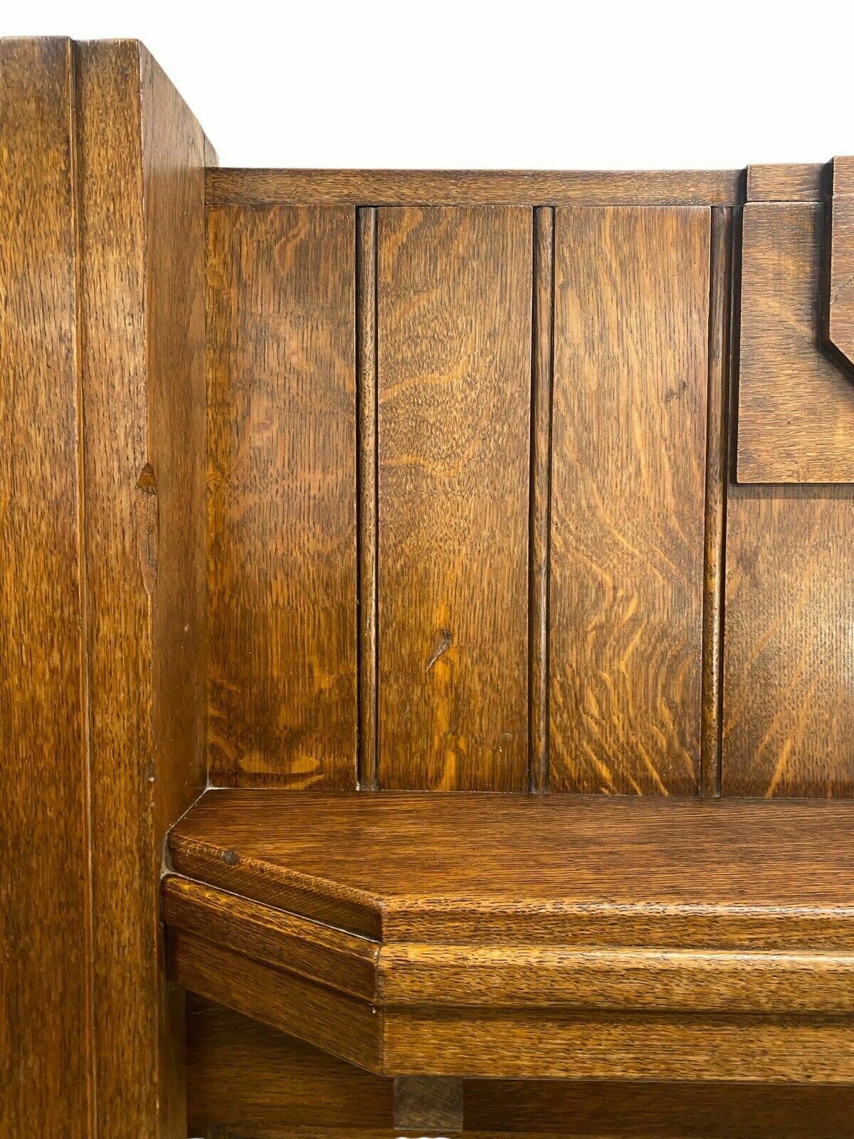 Art Deco 20 30s Antique Solid Oak Fire Surround Overmantle Period Fireplace Wood photo 2183.0