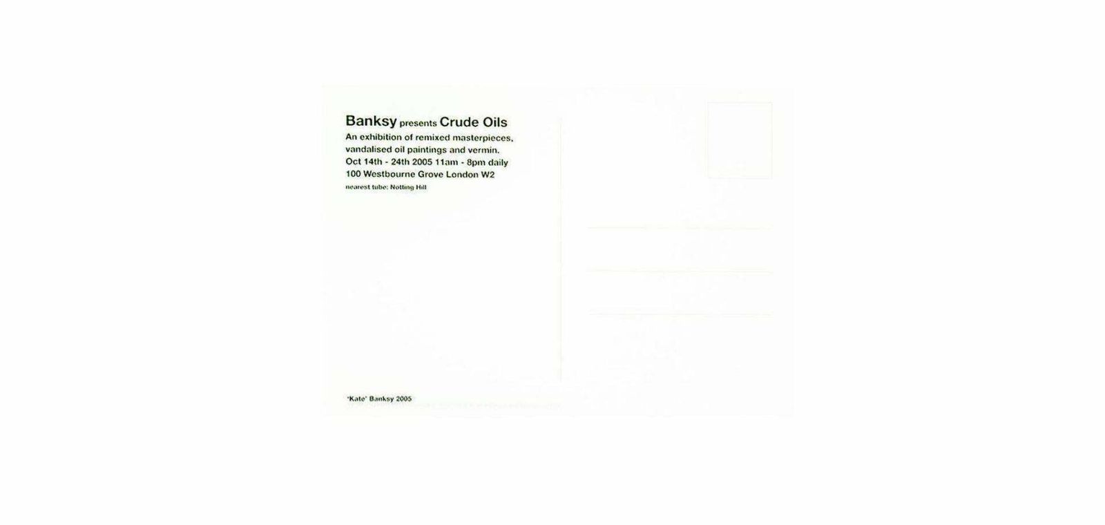 Kate Moss (Crude Oils), Print On Card, 2005 By Banksy 2005 photo for sale