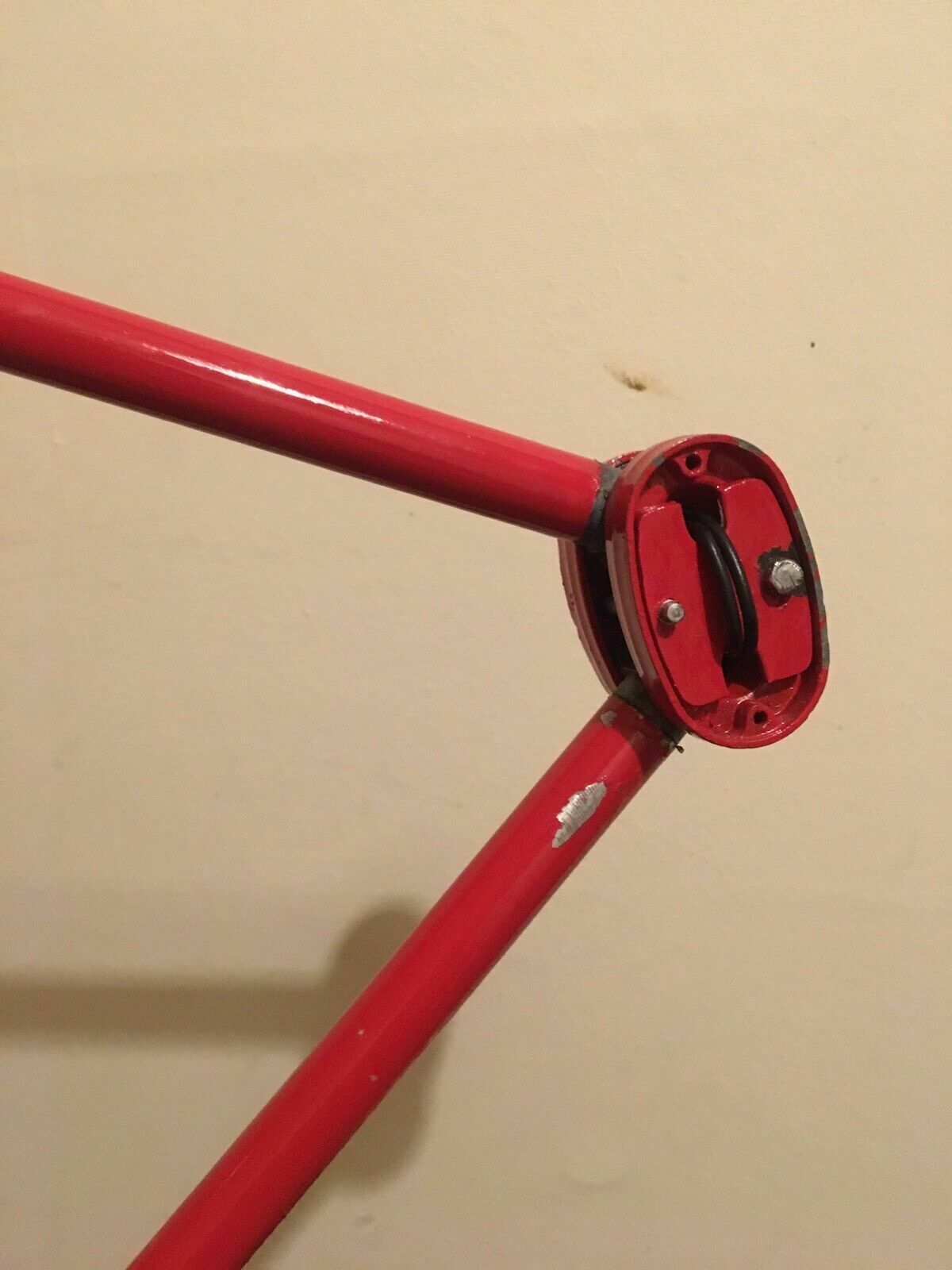 Large Red Enamel Machinist Work Lamp Industrial Desk Lamps Early/Mid C20 photo 175.0
