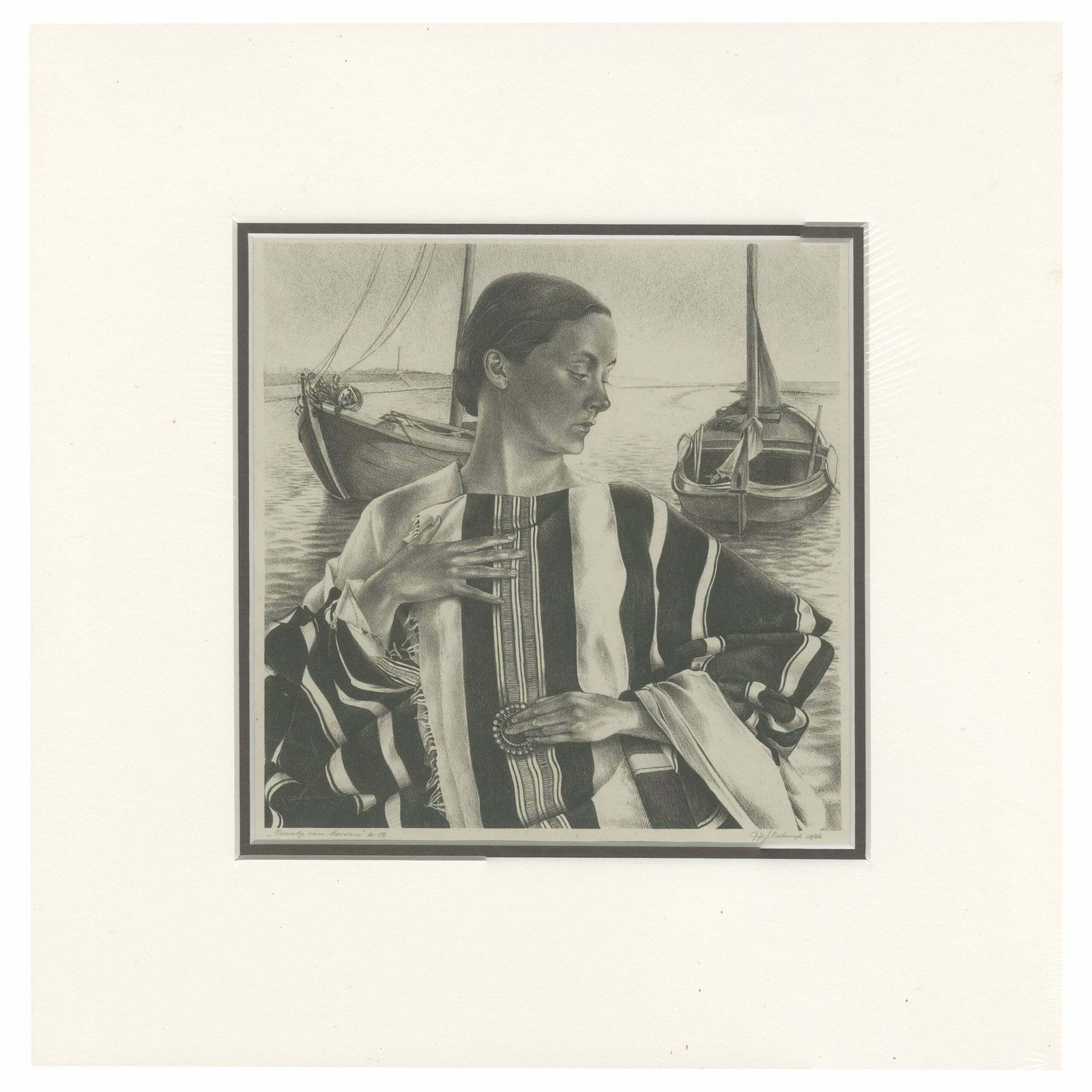 Vintage Print Of The Lady Of Stavoren By Voskuijl, 1946