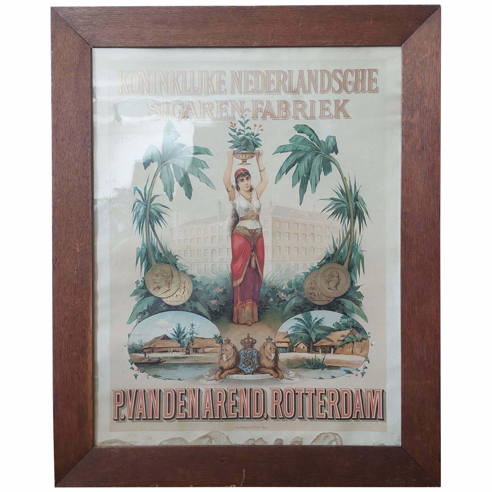 Antique Cigars Advertising Poster Koninklijke Nederlandsche Sigaren Fabriek