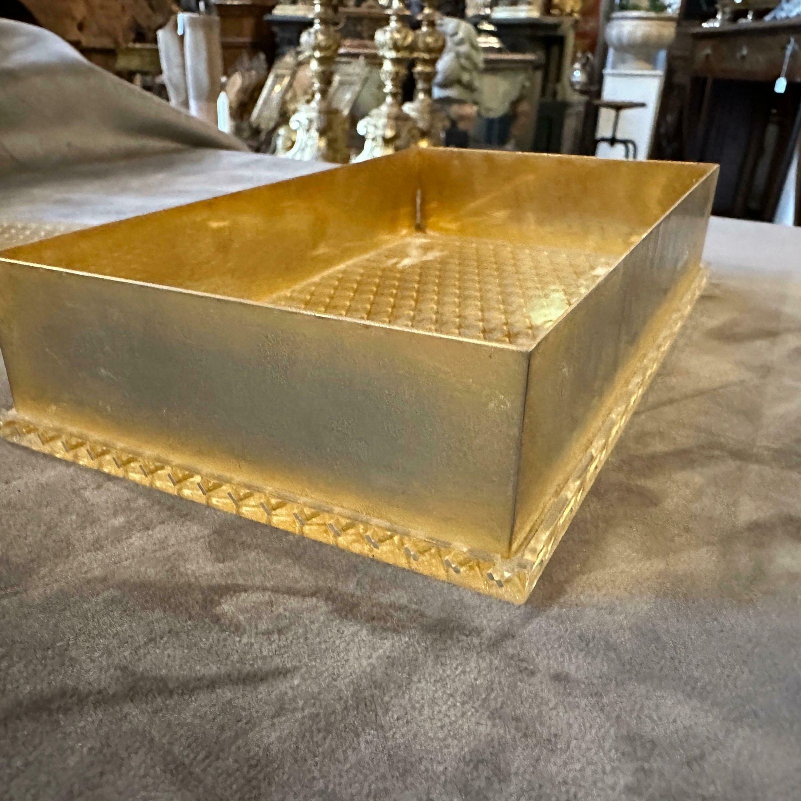 1980s Christian Dior Style Modernist Brass And Plexiglass Italian Jewelry Box photo vinterior