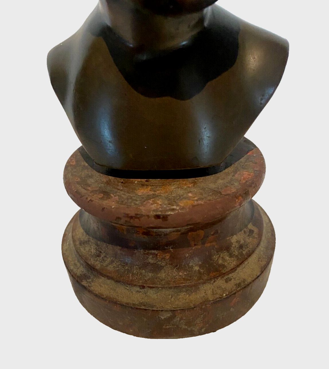 Bronze Group "Miniature Bust Of A Young Child" 20th Century photo vinterior