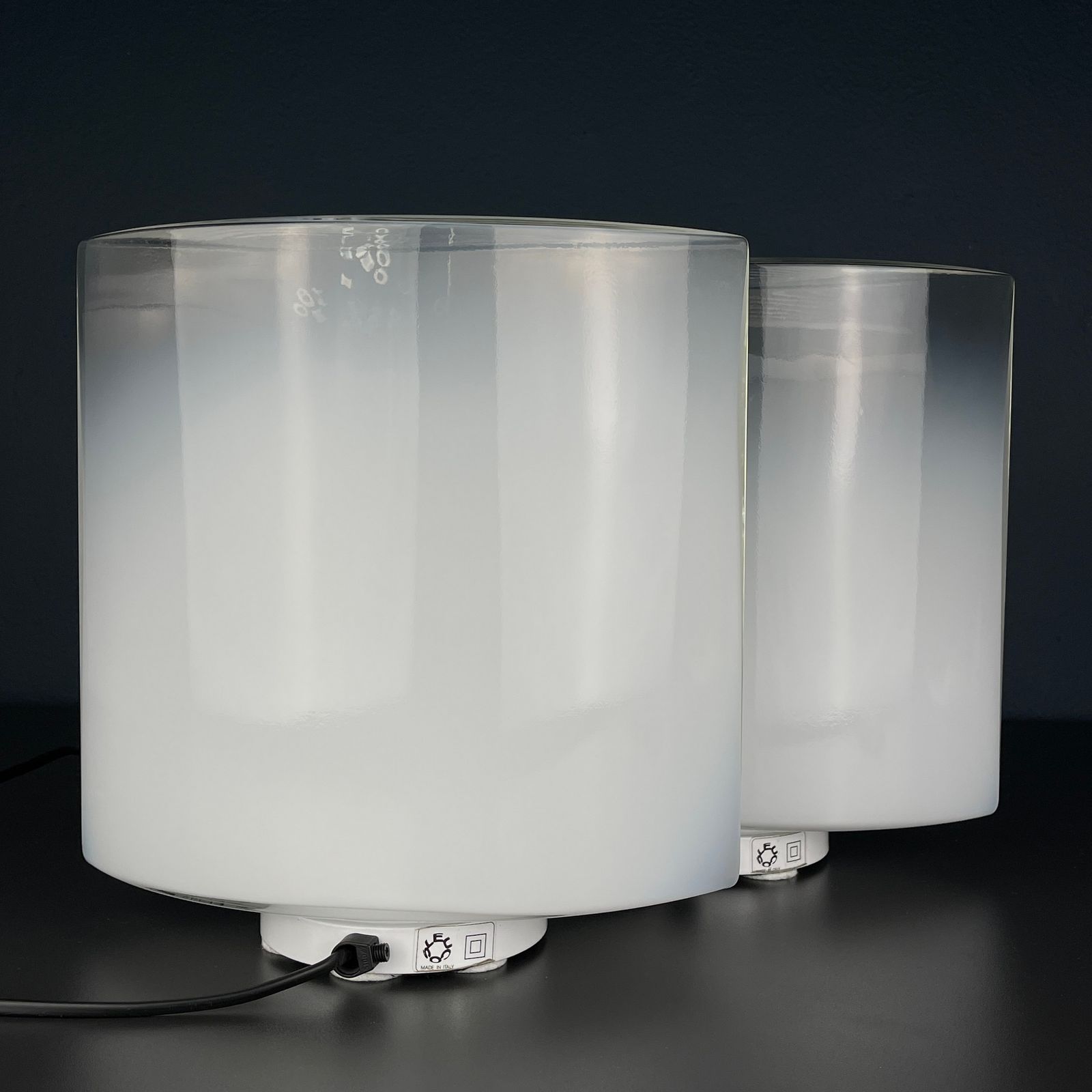 Lighting Pair Of Murano Table Lamps Idra By Rosanna Tosa For Leucos, Italy 1980s photo