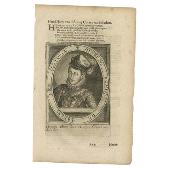 Antique Portrait Of Henry Stuart By Janszoon, Circa 1615
