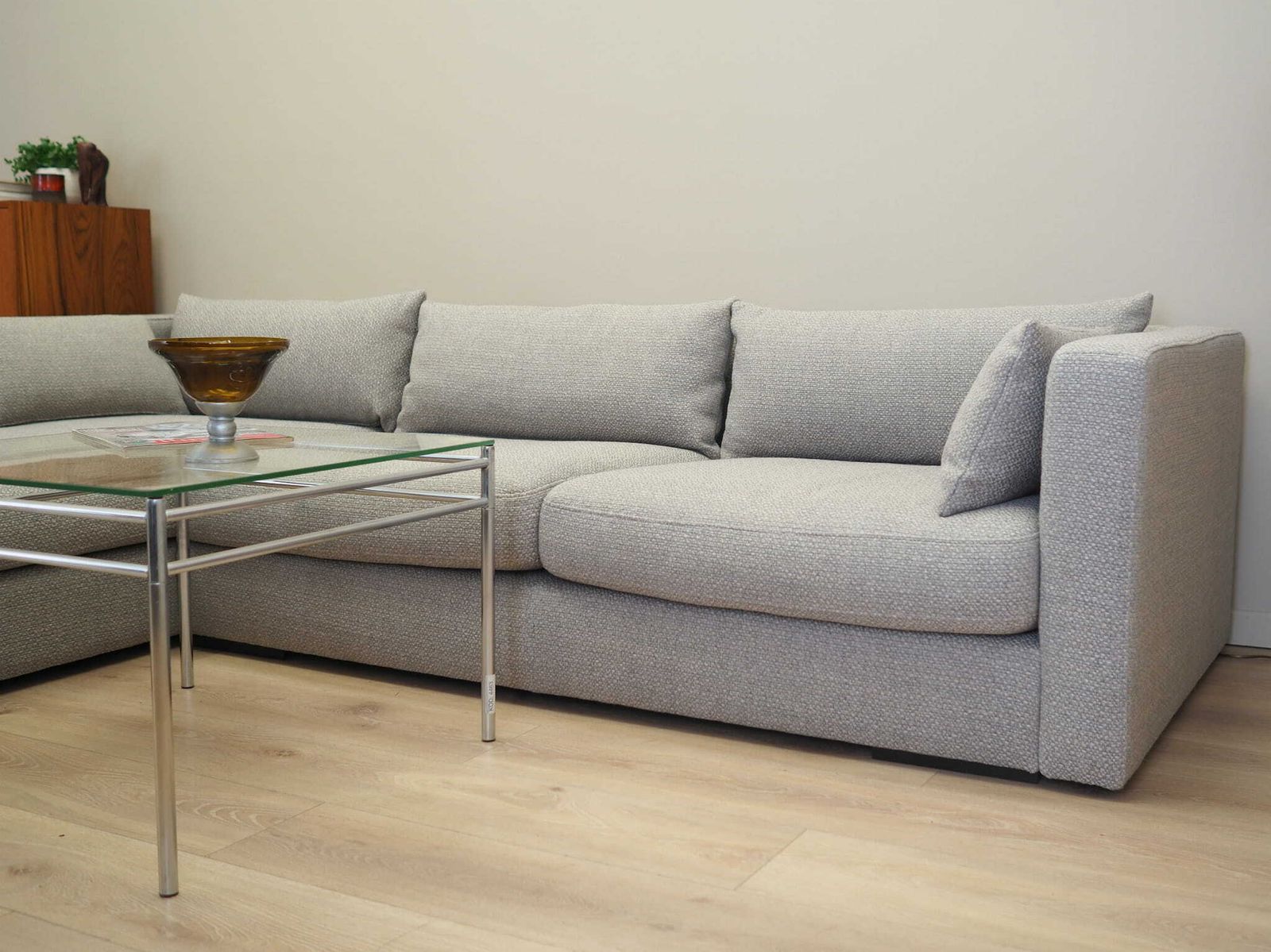 Grey Corner Sofa, Scandinavian Design photo vintage