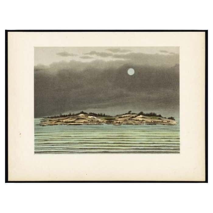 Antique Print Of Tanjung Belimbing, Indonesia, 1888