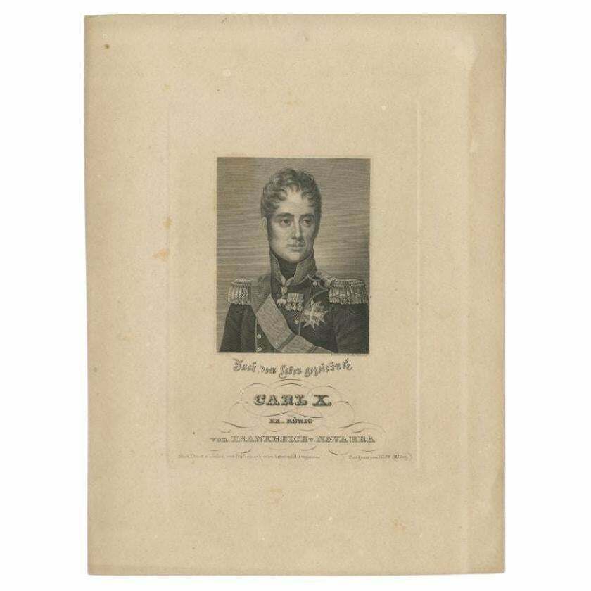 Antique Portrait Of Charles X, C.1840