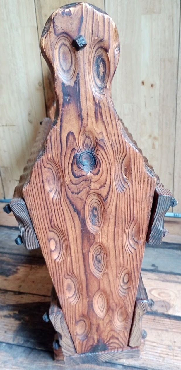 Vintage Carved Wooden Magazine Rack photo furniture
