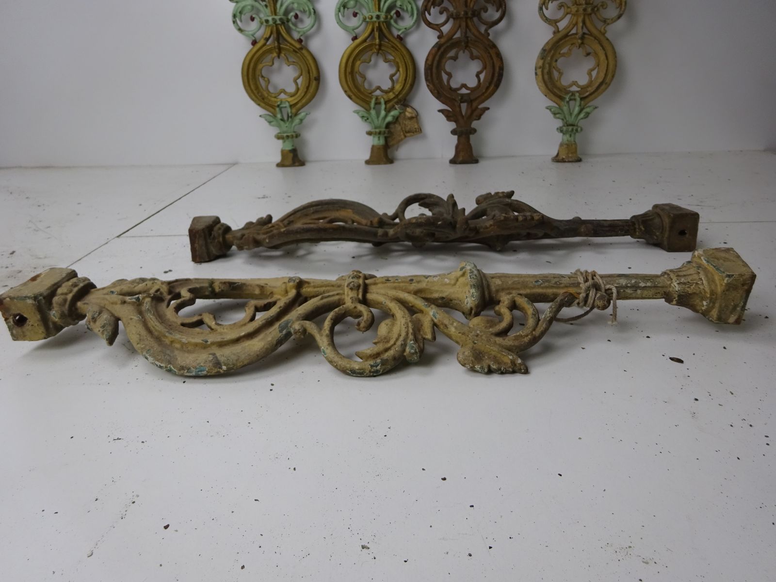 28 Reclaimed Antique Cast Iron Stair Balustrade/Spindles photo furniture