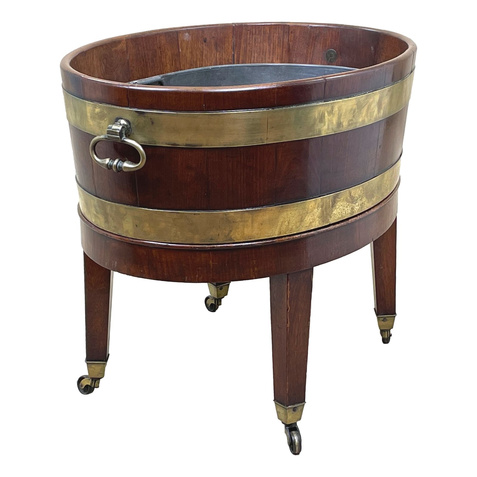 Georgian 18th Century Mahogany Oval Open Wine Cooler (England, Circa 1770) photo for sale