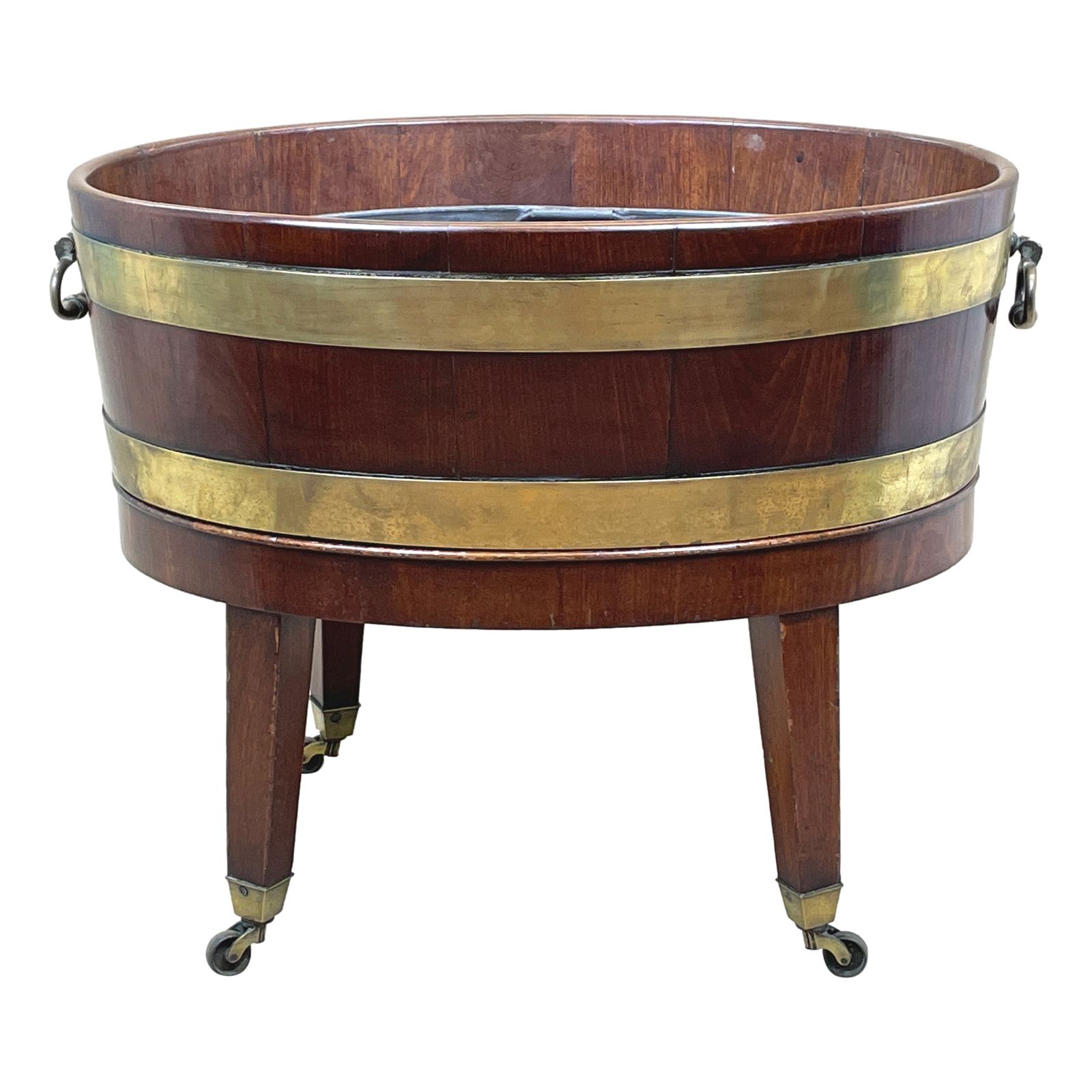 Georgian 18th Century Mahogany Oval Open Wine Cooler (England, Circa 1770)